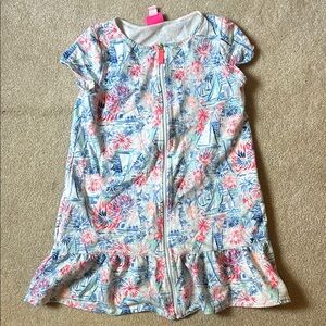 Lilly Pulitzer Kids Swim Coverup - Blue and Pink Floral